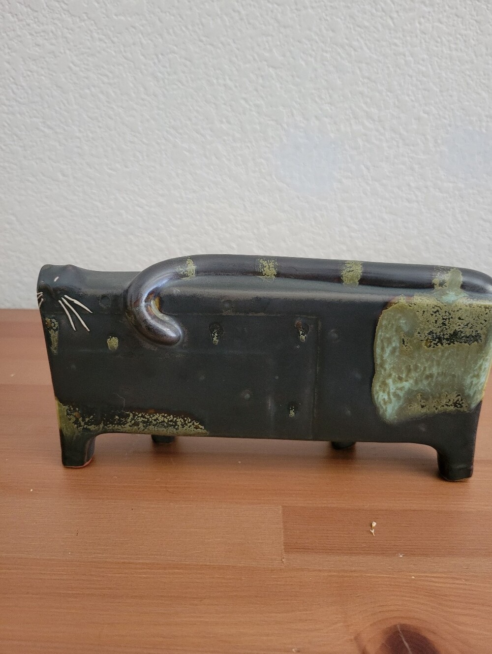 Vintage Modernist Cubist Stylized Ceramic Cat